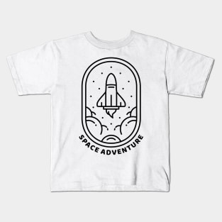 Space Adventure Black Kids T-Shirt